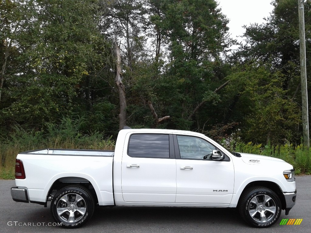 Bright White 2021 Ram 1500 Laramie Crew Cab 4x4 Exterior Photo #139902254