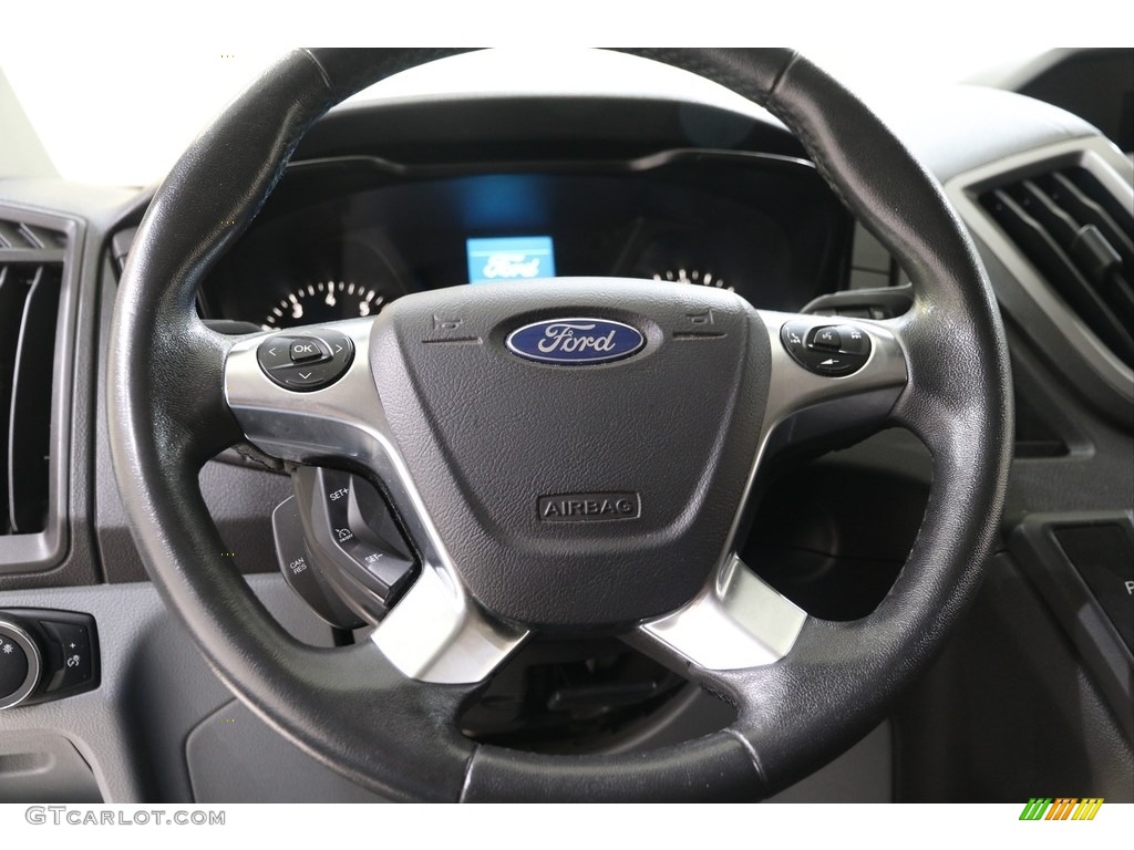 2015 Ford Transit Wagon XLT Charcoal Black Steering Wheel Photo #139904270