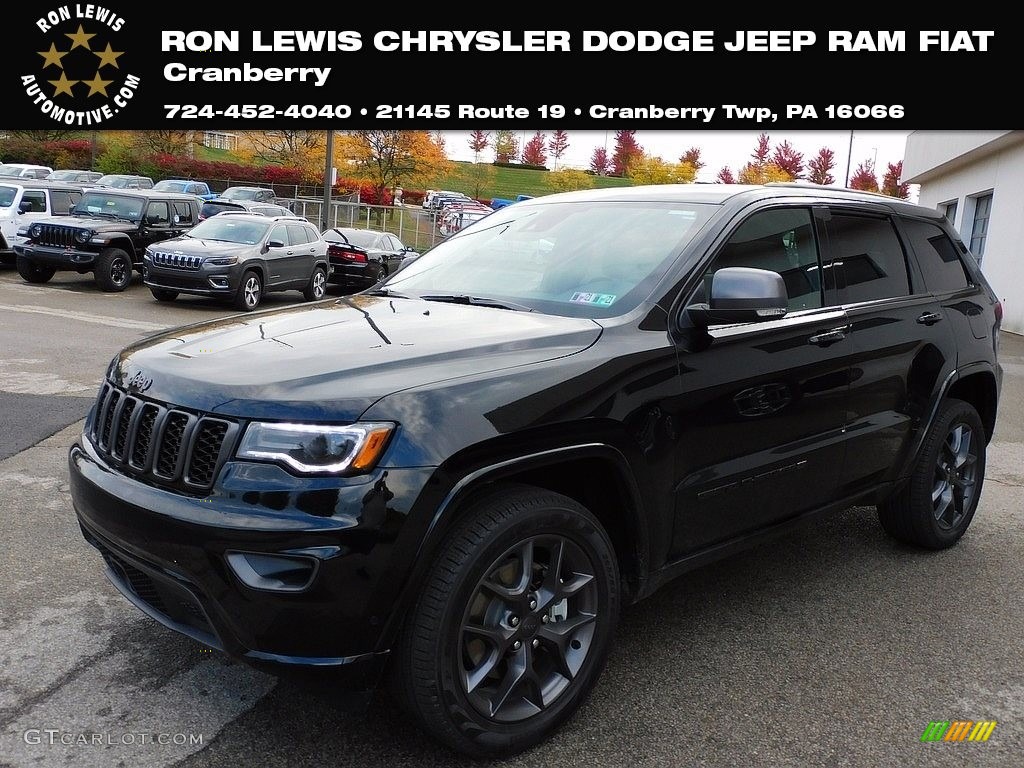 2021 Grand Cherokee Limited 4x4 - Diamond Black Crystal Pearl / Black photo #1