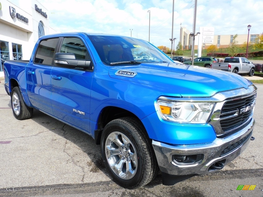 Hydro Blue Pearl 2021 Ram 1500 Big Horn Crew Cab 4x4 Exterior Photo #139906448
