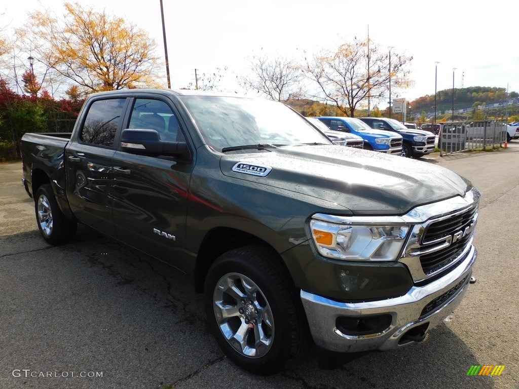 2021 1500 Big Horn Crew Cab 4x4 - Olive Green Pearl / Diesel Gray/Black photo #3