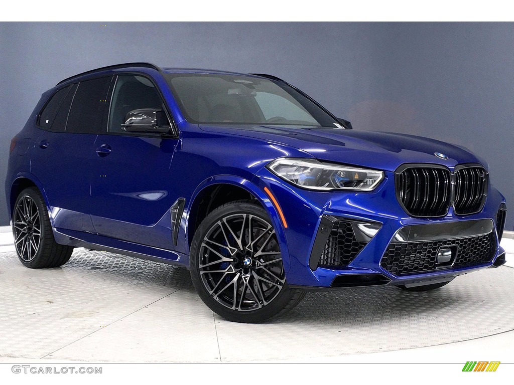 Marina Bay Blue Metallic 2021 BMW X5 M Standard X5 M Model Exterior Photo #139907180