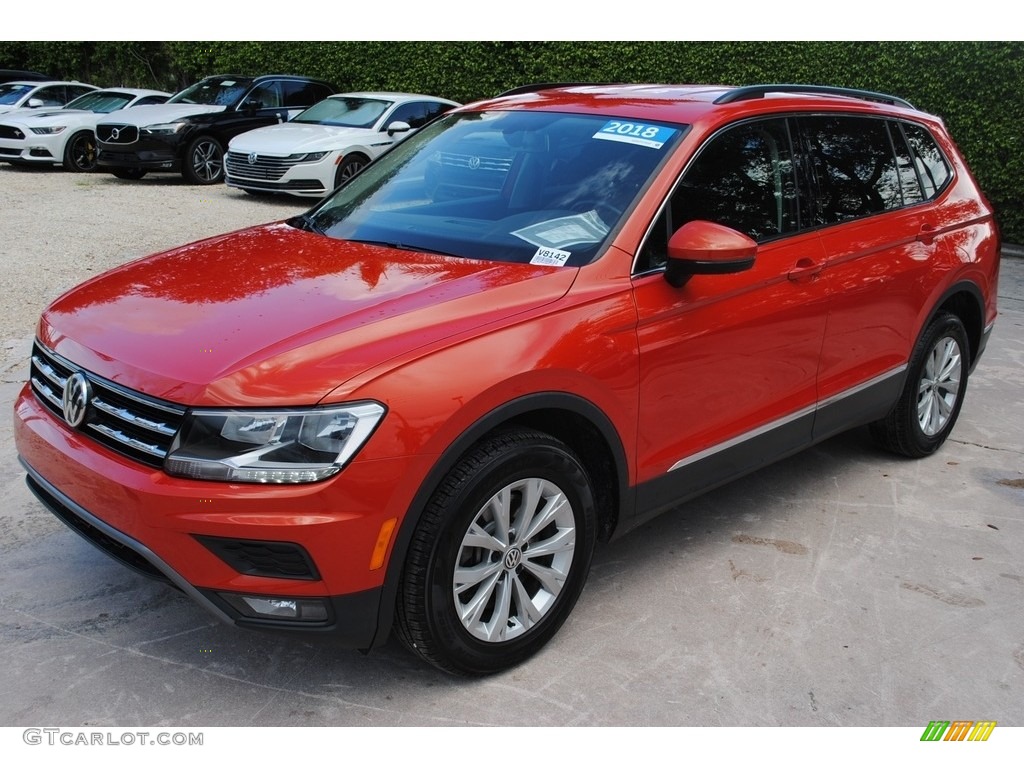 Habanero Orange Metallic 2018 Volkswagen Tiguan SE Exterior Photo #139907432