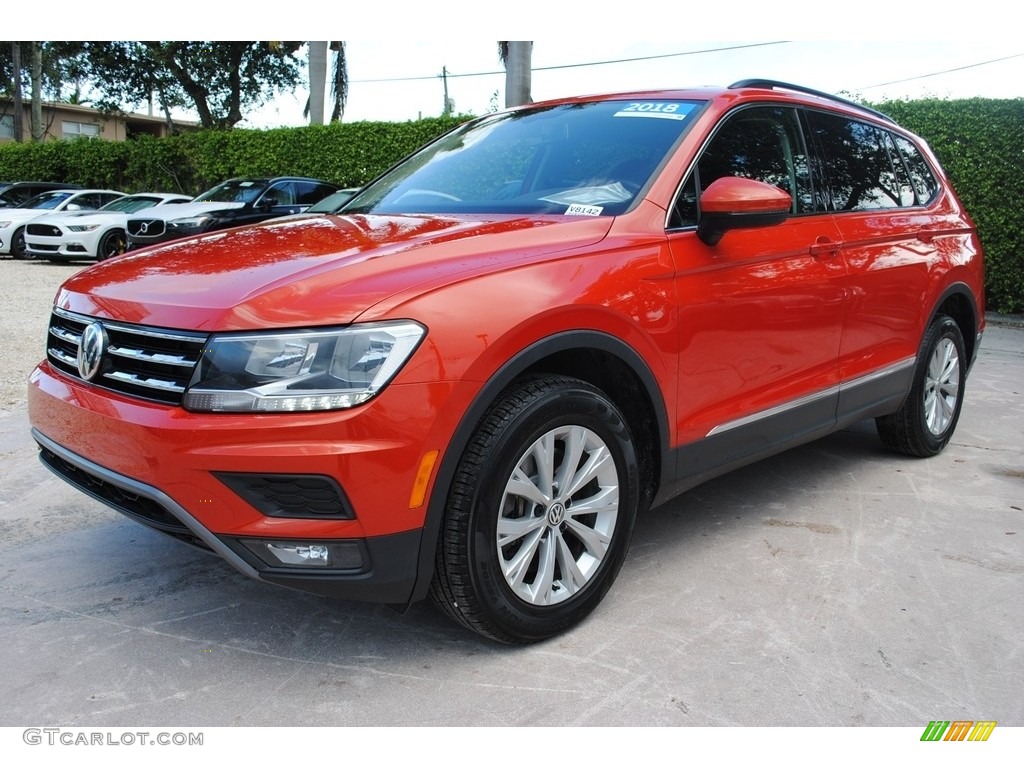Habanero Orange Metallic 2018 Volkswagen Tiguan SE Exterior Photo #139907441