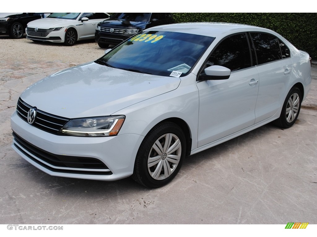 2017 Jetta S - White Silver / Black/Palladium Gray photo #4