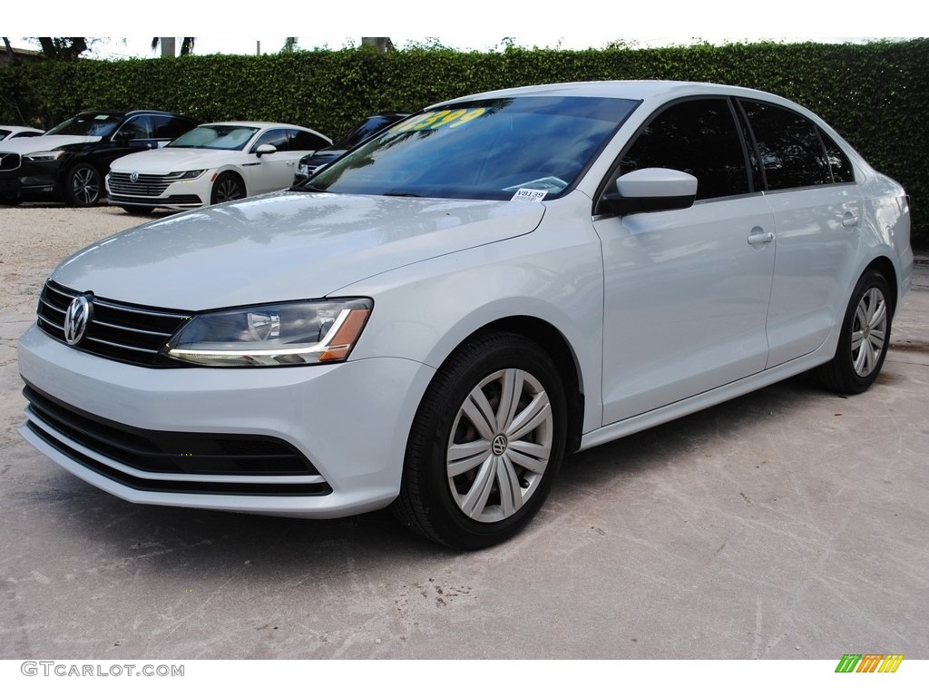 2017 Jetta S - White Silver / Black/Palladium Gray photo #5