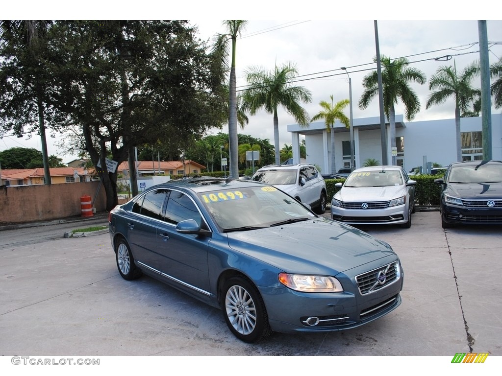 2012 S80 3.2 - Biarritz Blue Metallic / Sandstone Beige photo #1
