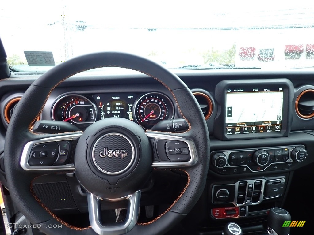 2021 Jeep Gladiator Mojave 4x4 Black/Steel Gray Dashboard Photo #139908381
