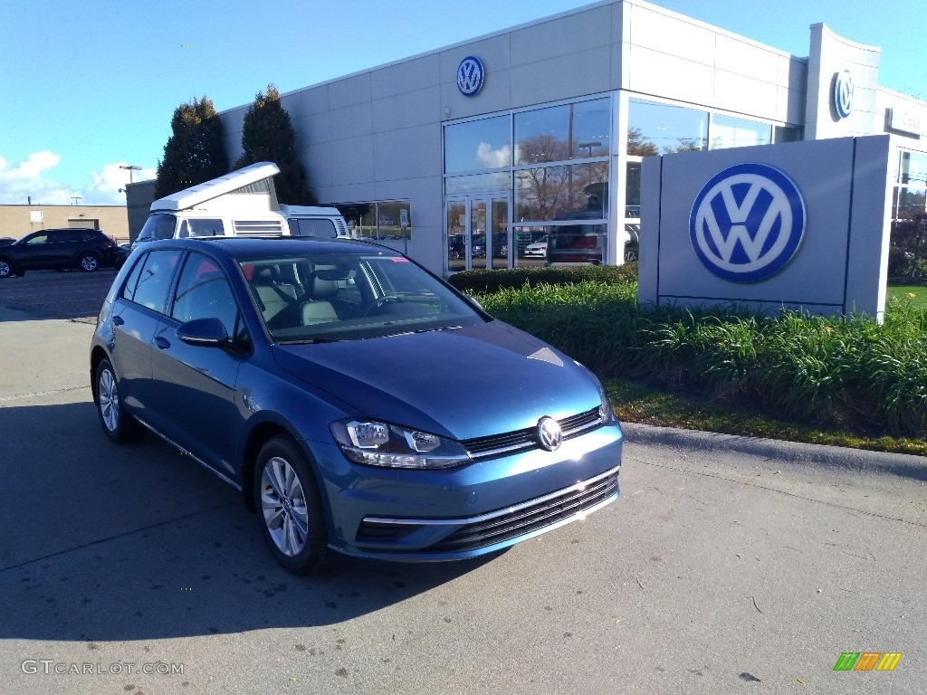 2020 Golf 1.4T - Silk Blue Metallic / Titan Black photo #1