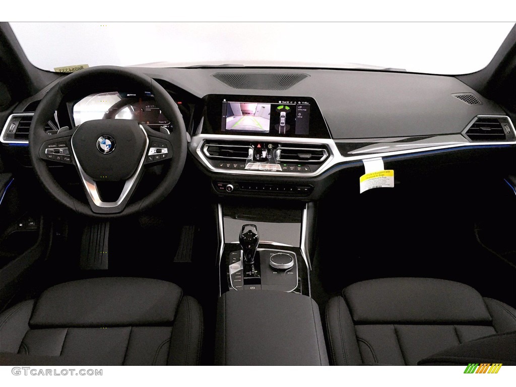 Black Interior 2021 BMW 3 Series 330e Sedan Photo #139913813