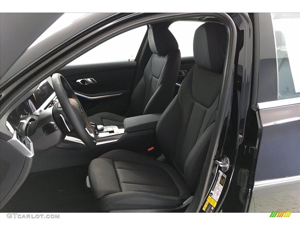 Black Interior 2021 BMW 3 Series 330e Sedan Photo #139914230