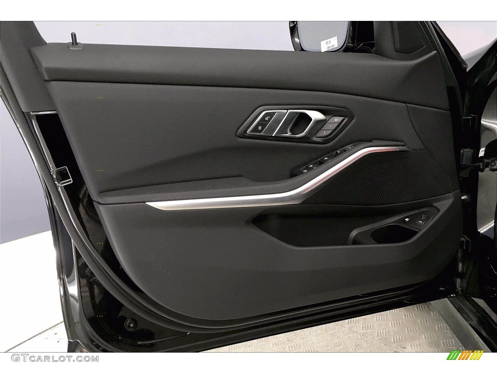 2021 BMW 3 Series 330e Sedan Black Door Panel Photo #139914308