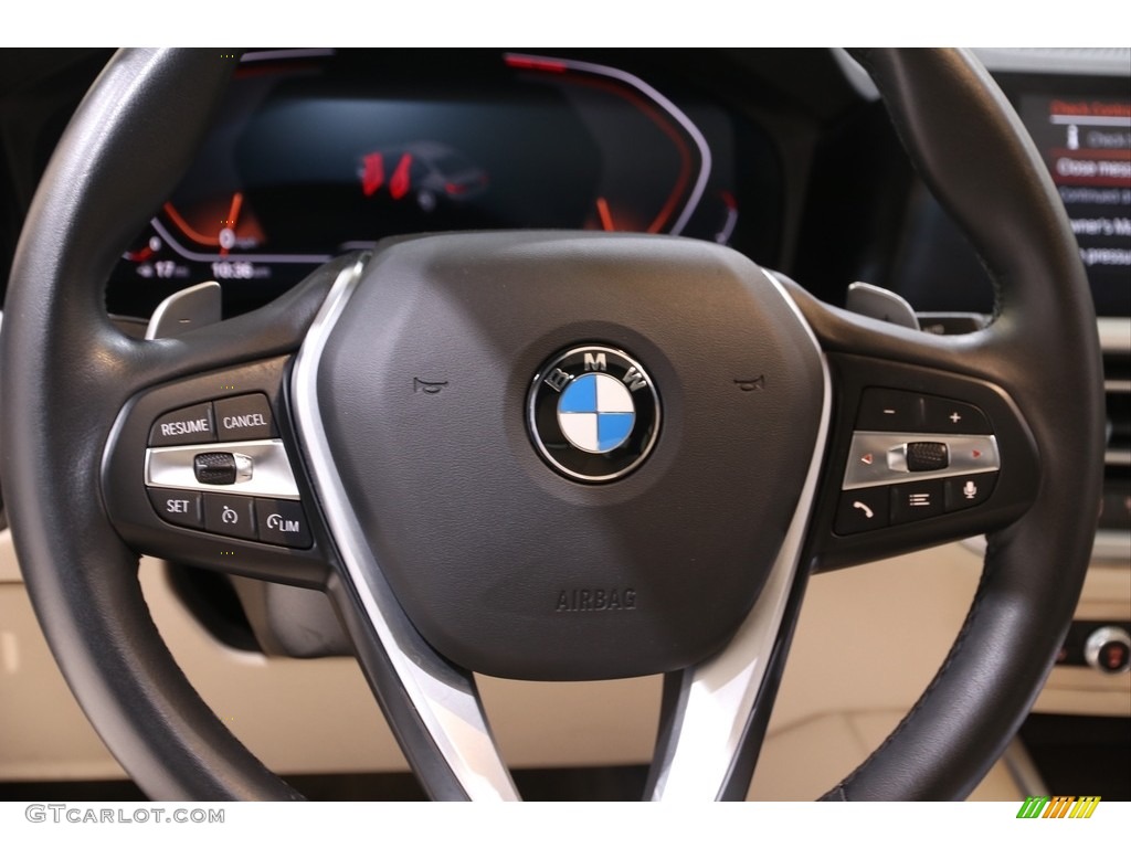2020 BMW 3 Series 330i xDrive Sedan Canberra Beige Steering Wheel Photo #139915240