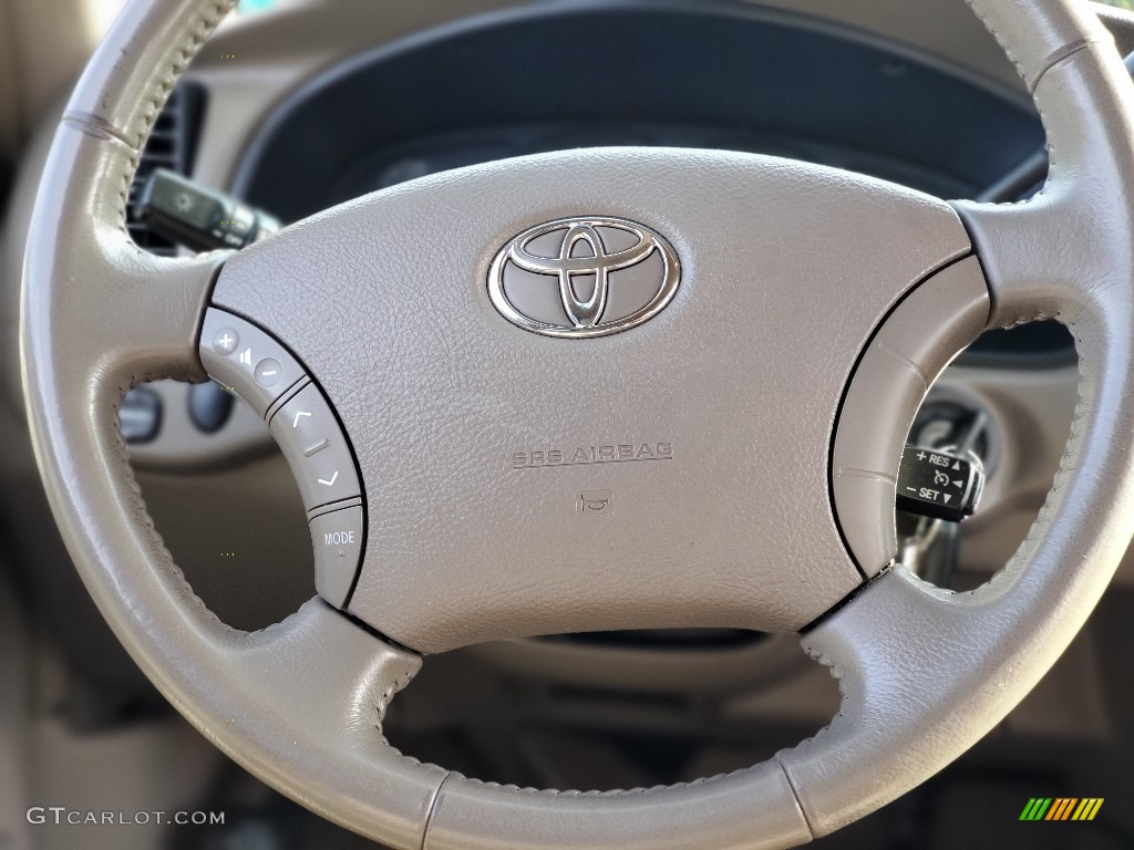 2005 Toyota Tundra Limited Double Cab 4x4 Taupe Steering Wheel Photo #139915377