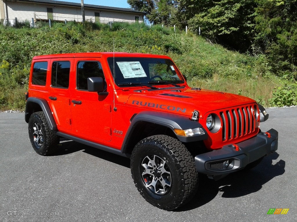 Firecracker Red 2021 Jeep Wrangler Unlimited Rubicon 4x4 Exterior Photo #139916097
