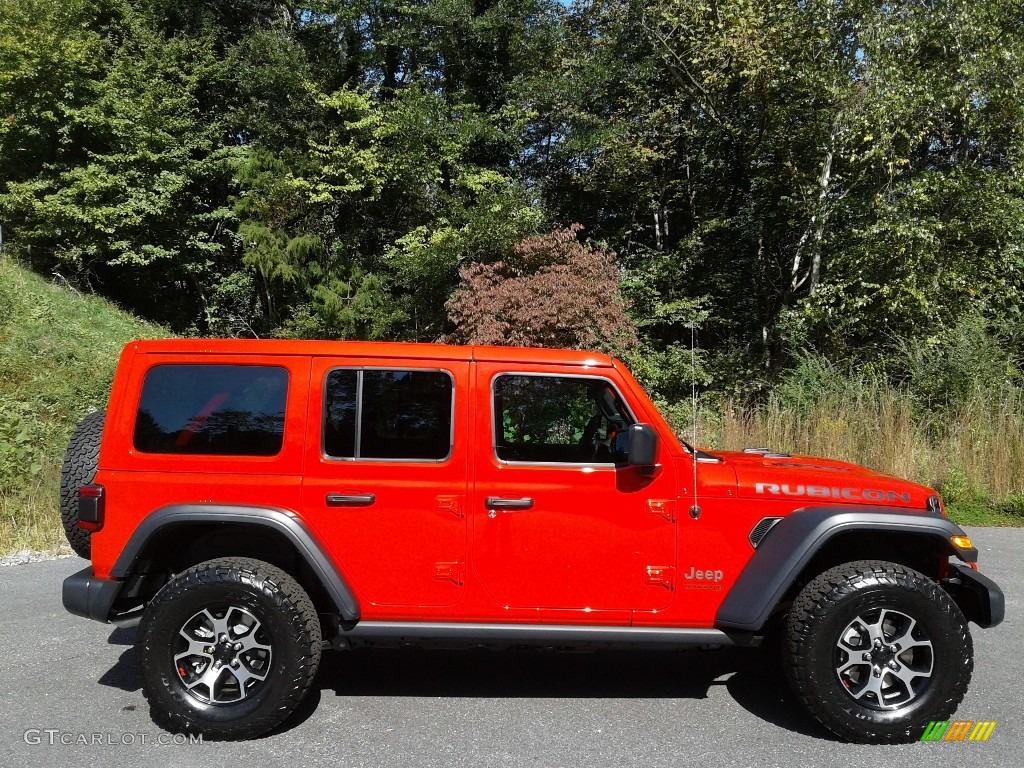 Firecracker Red 2021 Jeep Wrangler Unlimited Rubicon 4x4 Exterior Photo #139916127