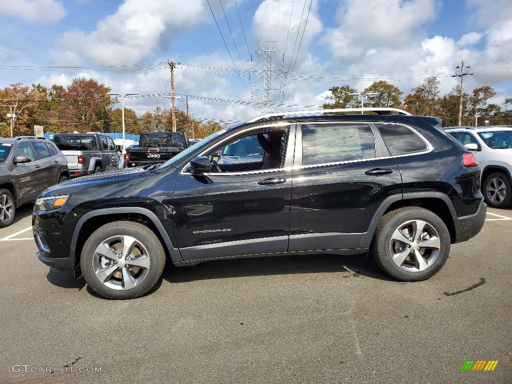 Diamond Black Crystal Pearl 2021 Jeep Cherokee Limited 4x4 Exterior Photo #139916151