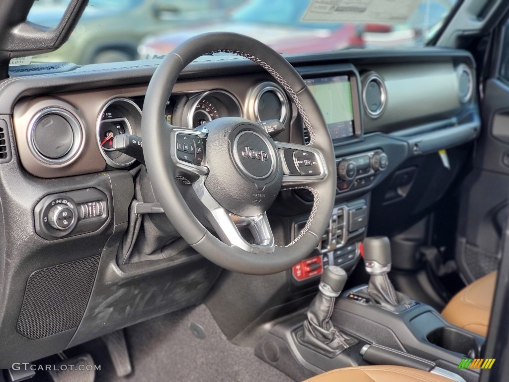2021 Jeep Gladiator Rubicon 4x4 Black/Dark Saddle Dashboard Photo #139916691