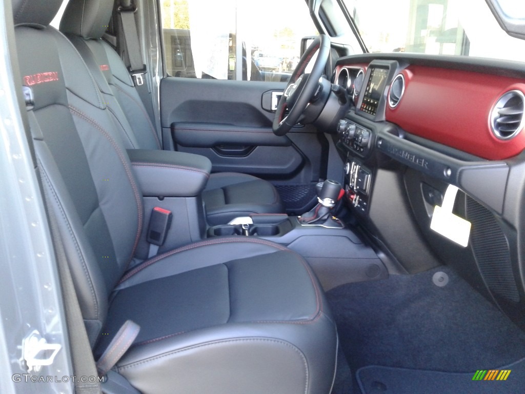 Black Interior 2021 Jeep Wrangler Unlimited Rubicon 4x4 Photo #139918107