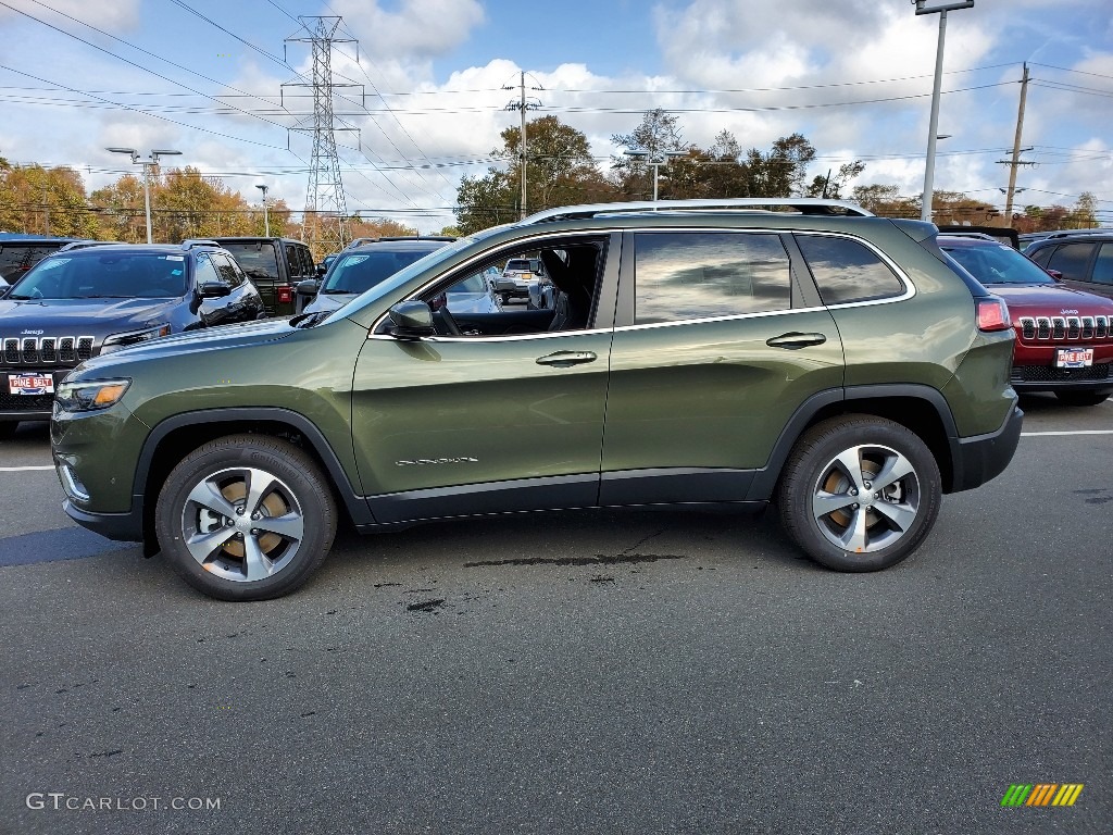 Olive Green Pearl 2021 Jeep Cherokee Limited 4x4 Exterior Photo #139918392