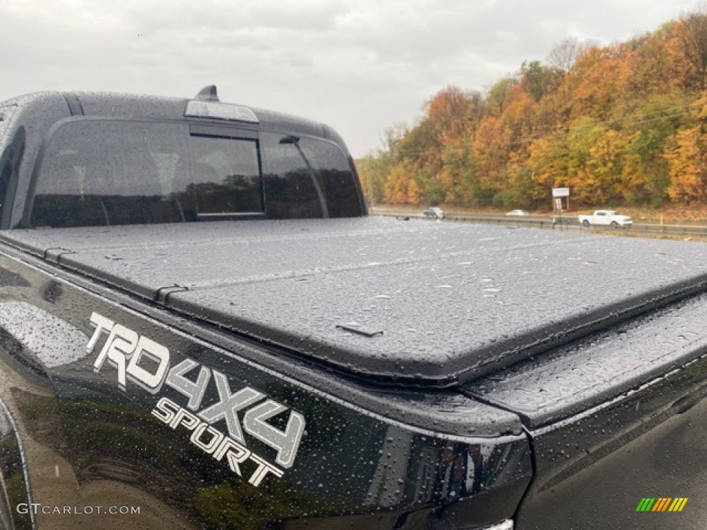 2021 Tacoma TRD Sport Double Cab 4x4 - Midnight Black Metallic / TRD Cement/Black photo #12