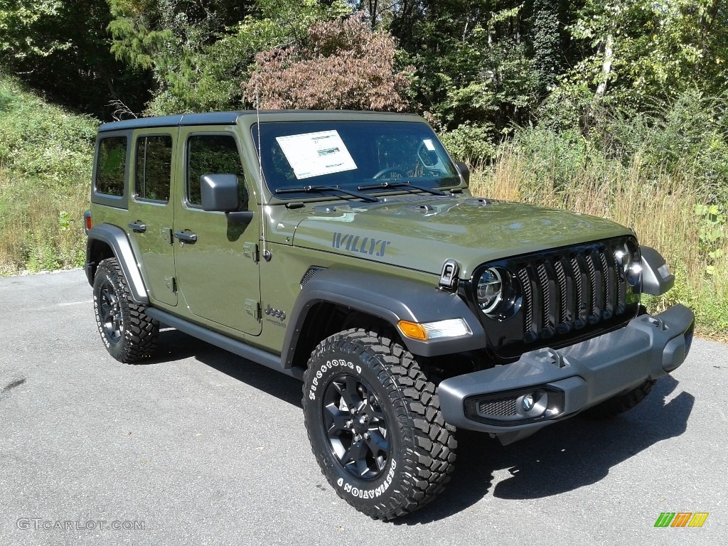 Sarge Green 2021 Jeep Wrangler Unlimited Willys 4x4 Exterior Photo #139918641