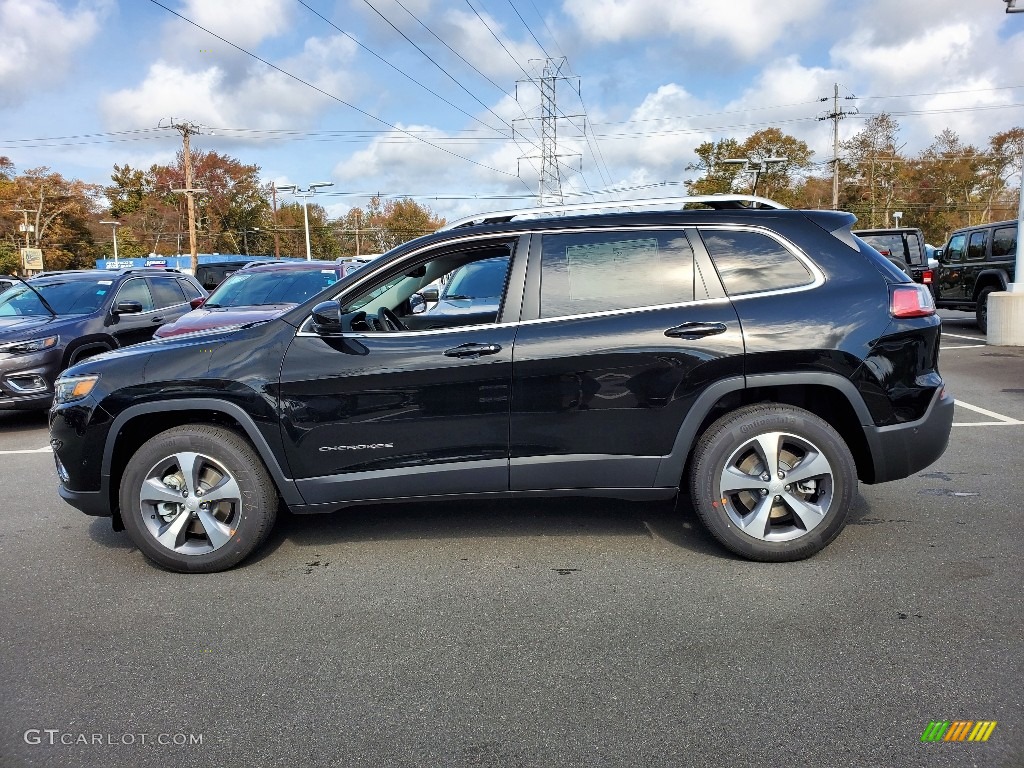 Diamond Black Crystal Pearl 2021 Jeep Cherokee Limited 4x4 Exterior Photo #139919148