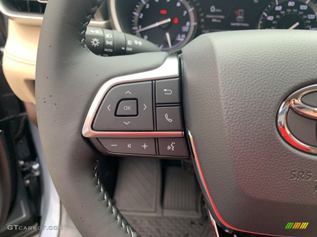 2021 Toyota Highlander XLE AWD Black Steering Wheel Photo #139919802