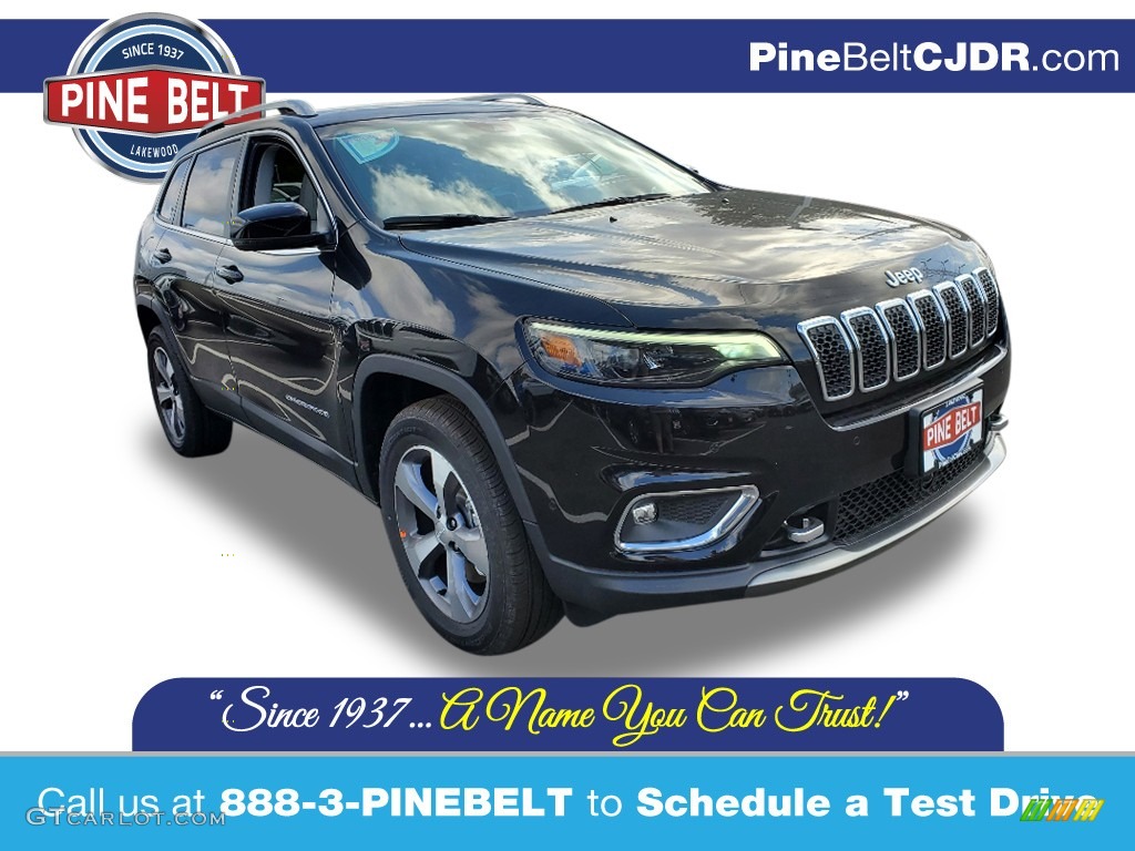 2021 Cherokee Limited 4x4 - Diamond Black Crystal Pearl / Ski Gray/Black photo #1