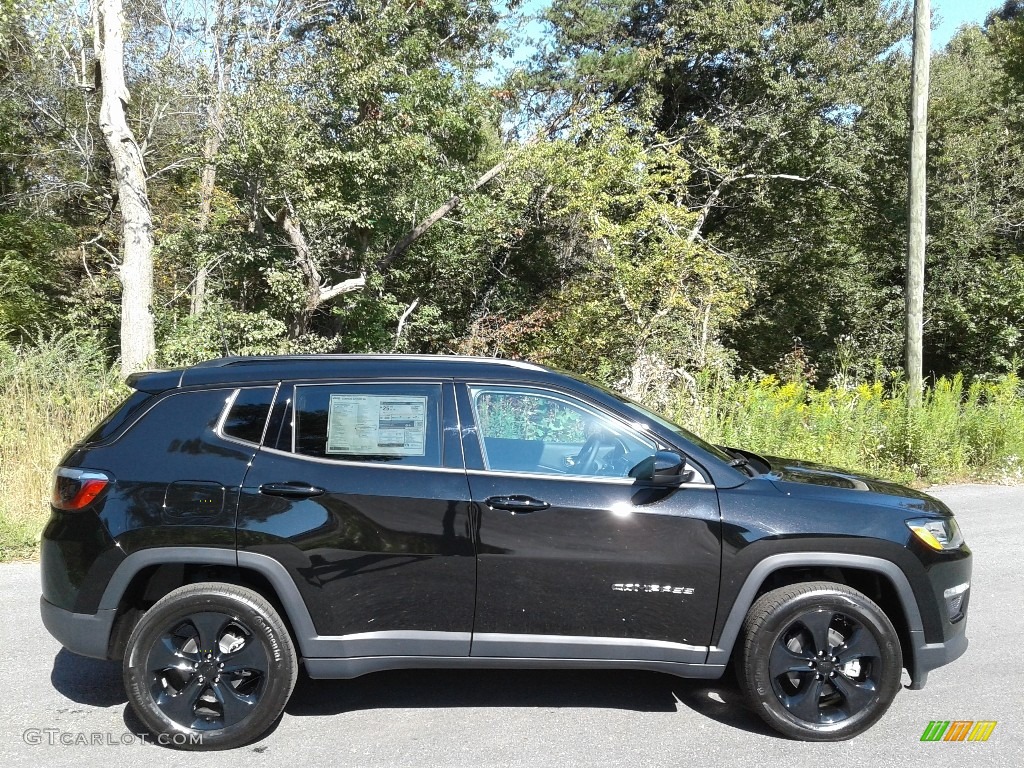 Diamond Black Crystal Pearl 2021 Jeep Compass Altitude 4x4 Exterior Photo #139922010