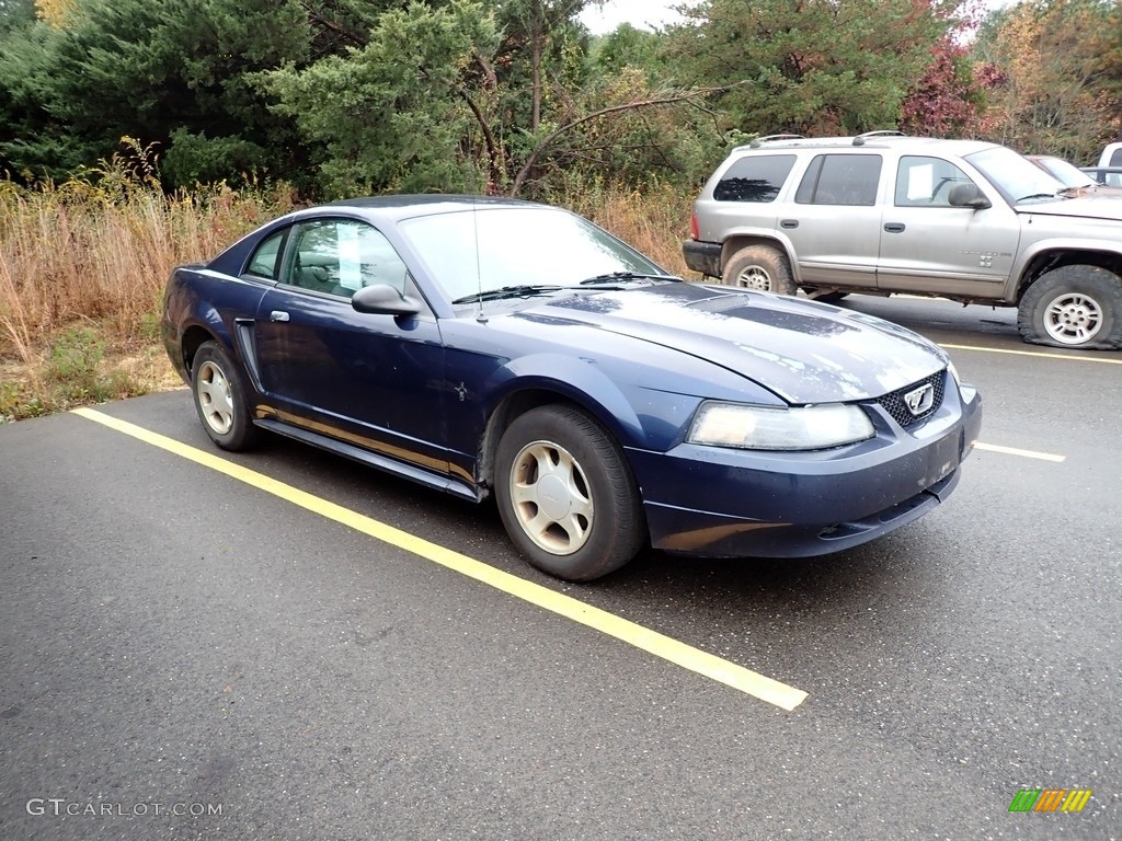 2001 Mustang V6 Coupe - True Blue Metallic / Medium Graphite photo #2