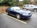 2001 True Blue Metallic Ford Mustang V6 Coupe  photo #2