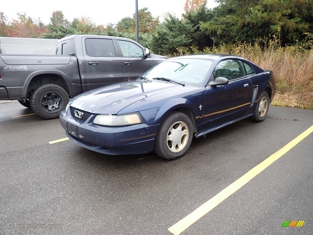 2001 Mustang V6 Coupe - True Blue Metallic / Medium Graphite photo #5