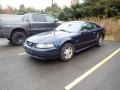 2001 True Blue Metallic Ford Mustang V6 Coupe  photo #5