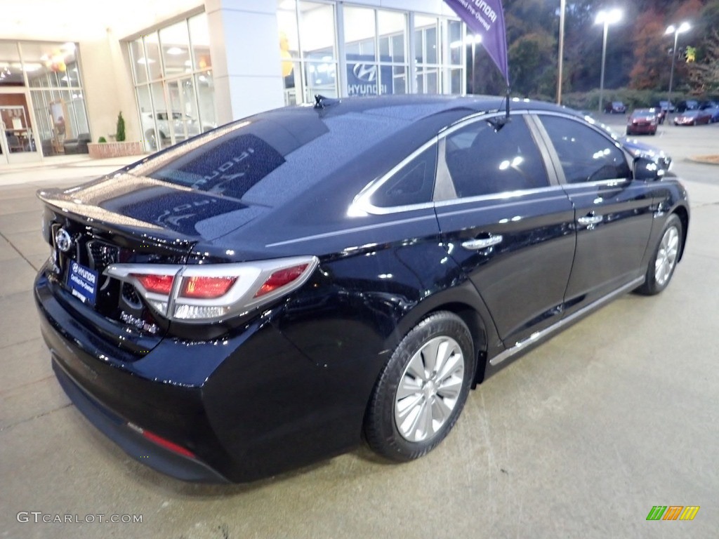 2016 Sonata Hybrid SE - Eclipse Black / Gray photo #2