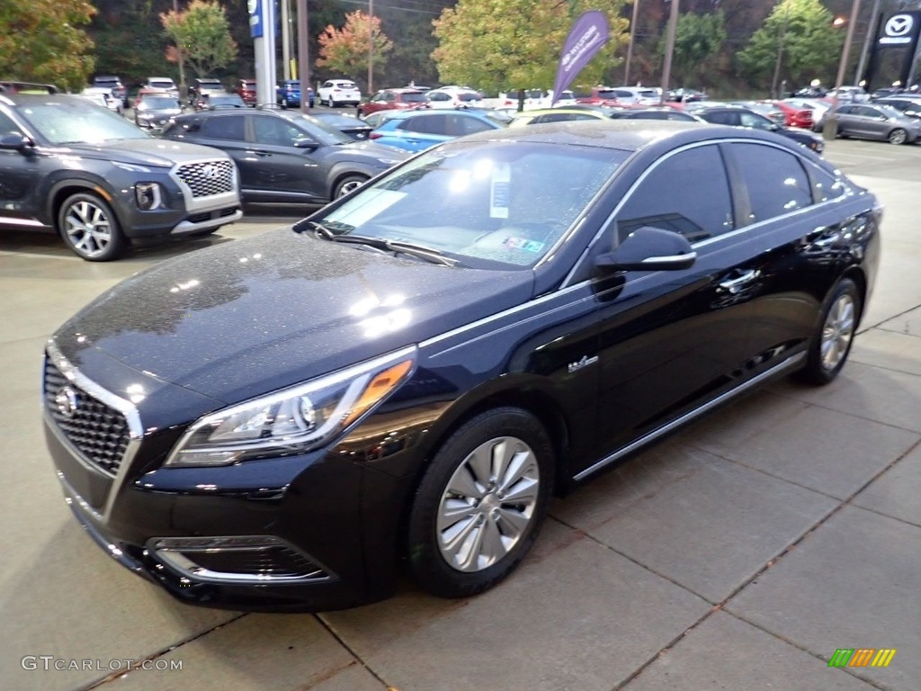 2016 Sonata Hybrid SE - Eclipse Black / Gray photo #7