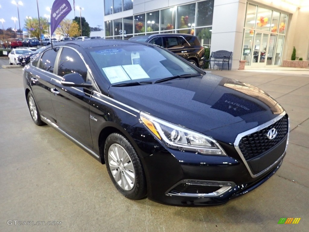 2016 Sonata Hybrid SE - Eclipse Black / Gray photo #9