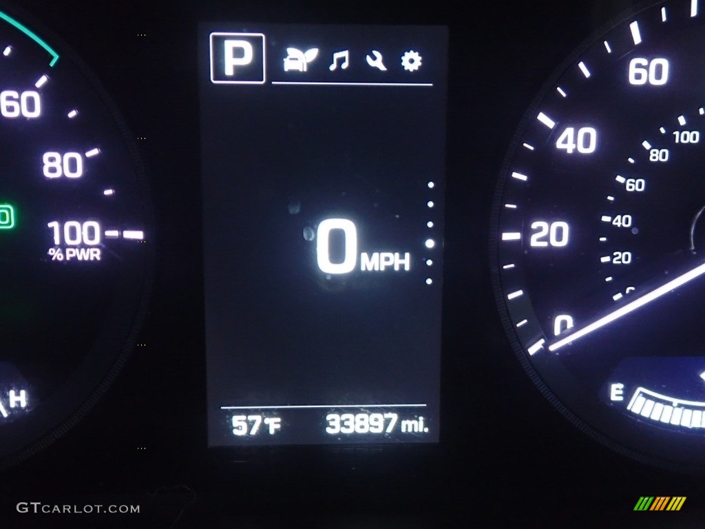 2016 Sonata Hybrid SE - Eclipse Black / Gray photo #24