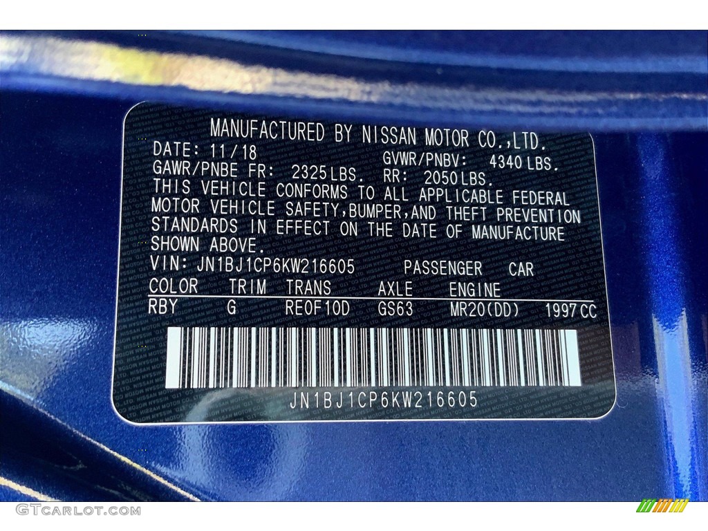 2019 Nissan Rogue Sport S Color Code Photos