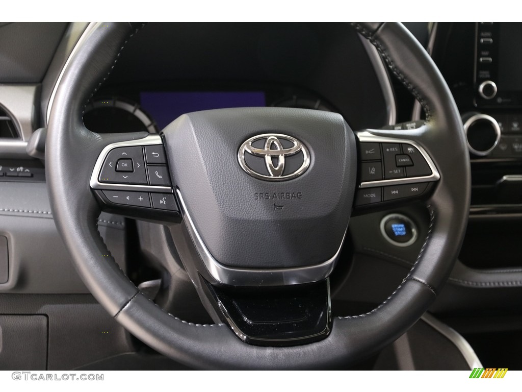 2020 Toyota Highlander XLE AWD Black Steering Wheel Photo #139932274