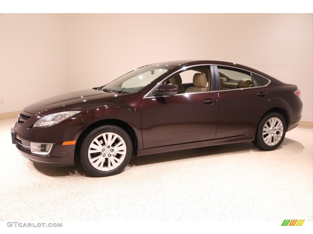 2010 MAZDA6 i Touring Sedan - Black Cherry Metallic / Beige photo #3