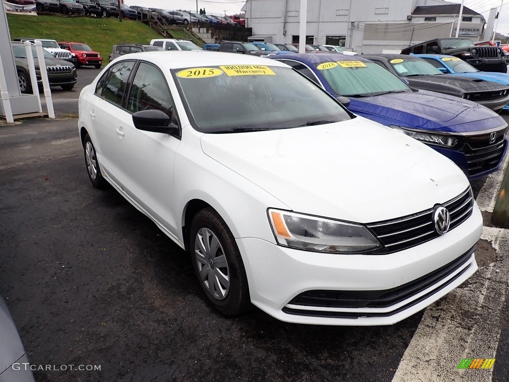 2015 Jetta S Sedan - Pure White / Titan Black photo #9