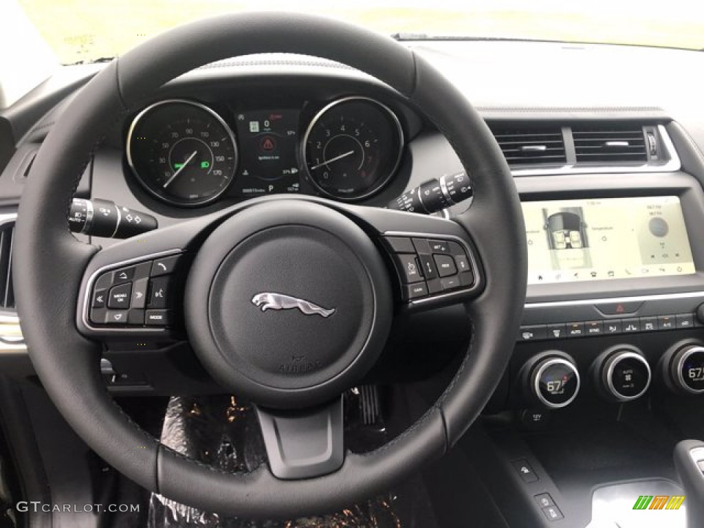 2020 Jaguar E-PACE Standard E-PACE Model Ebony Steering Wheel Photo #139934079
