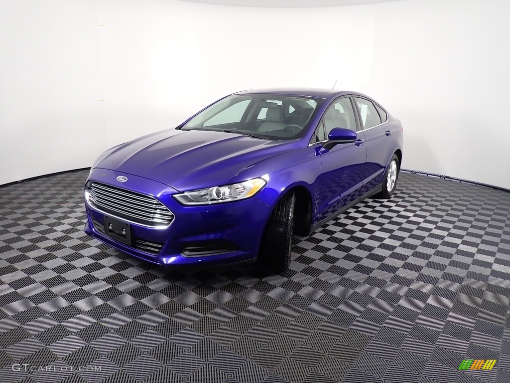 2016 Fusion S - Deep Impact Blue Metallic / Medium Earth Gray photo #8