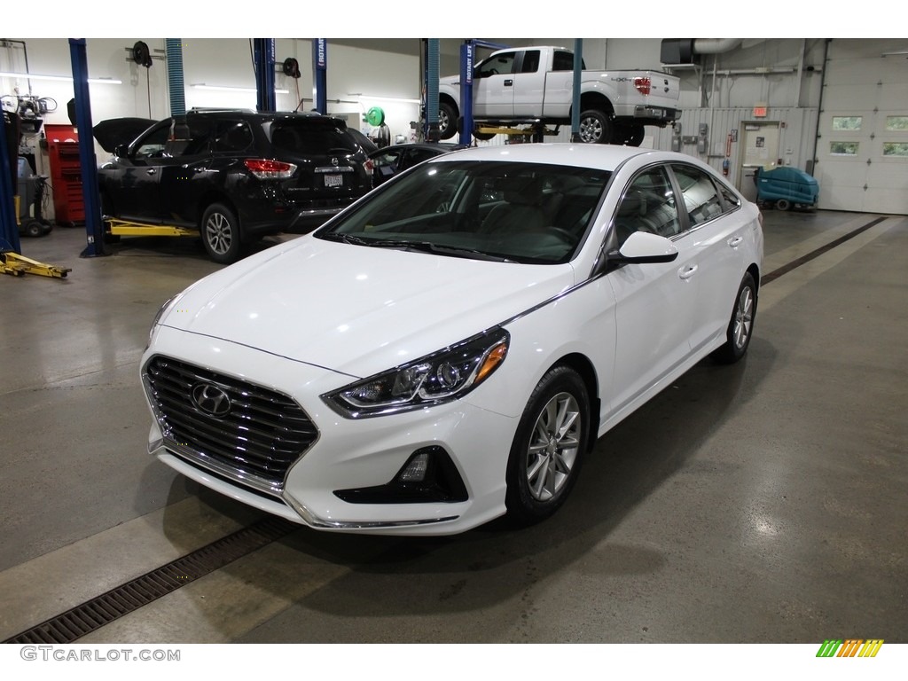 2018 Sonata Eco - Quartz White Pearl / Gray photo #1