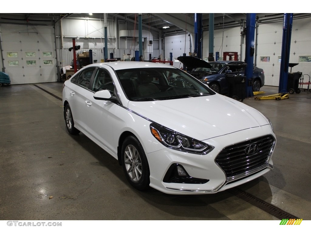 Quartz White Pearl 2018 Hyundai Sonata Eco Exterior Photo #139935134