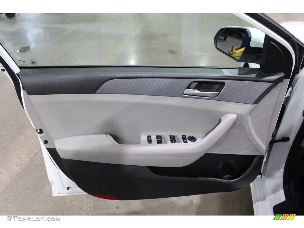 2018 Hyundai Sonata Eco Gray Door Panel Photo #139935218