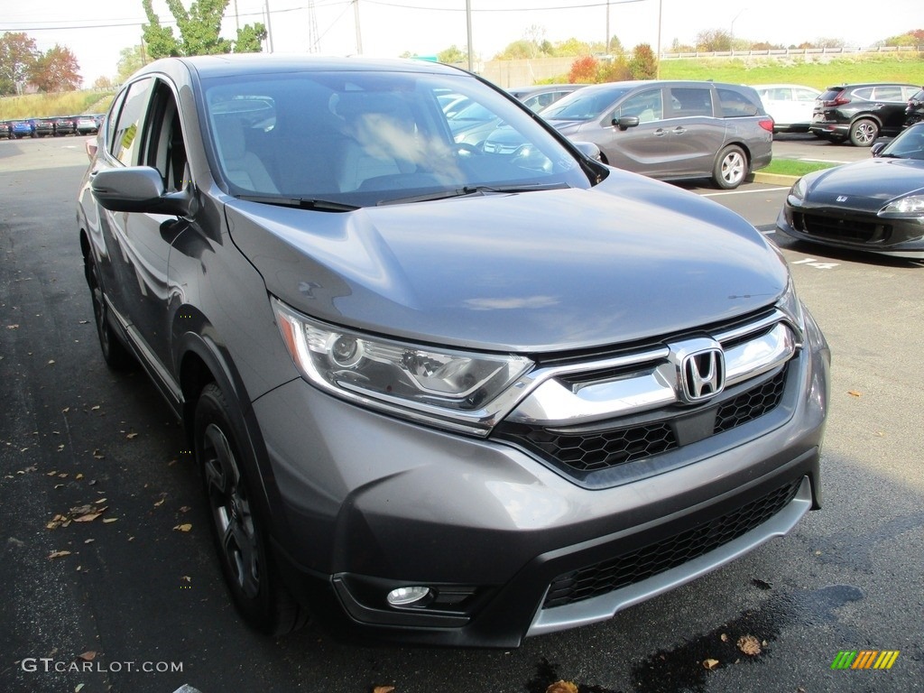 2017 CR-V EX AWD - Gunmetal Metallic / Gray photo #7