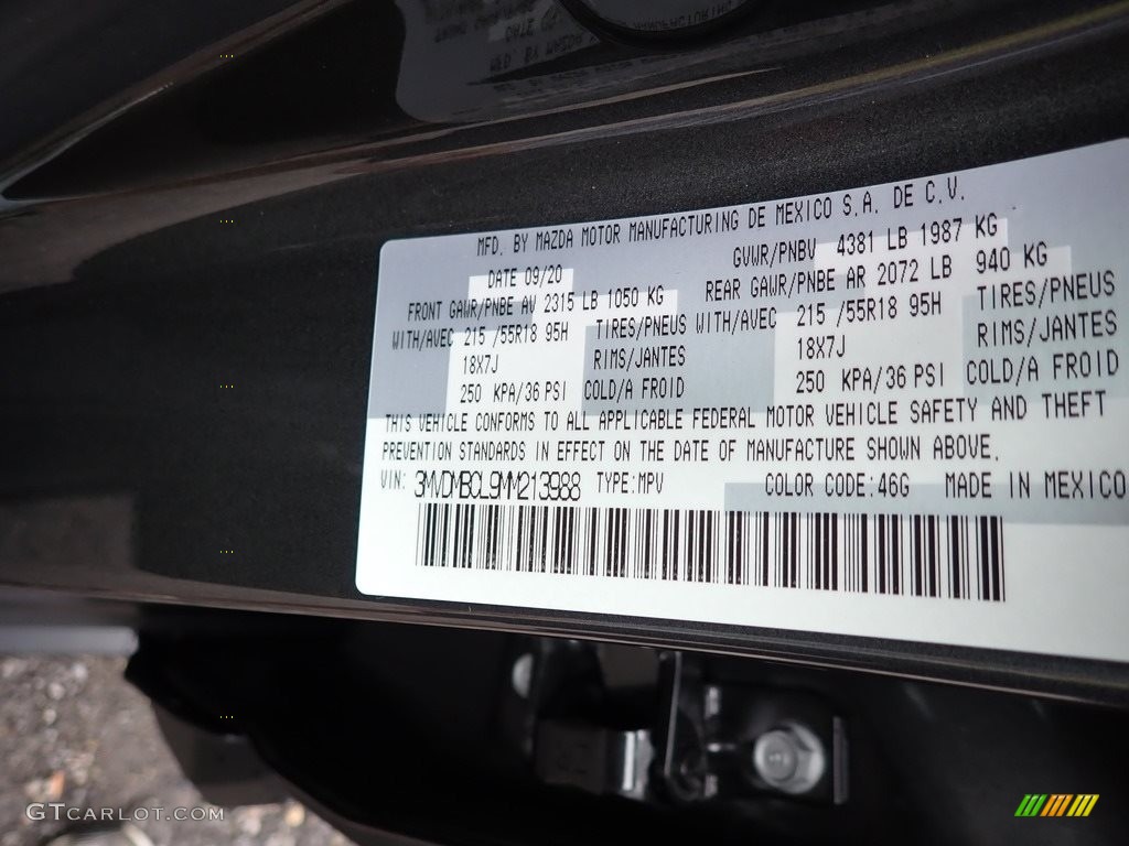 2021 CX-30 Color Code 46G for Machine Gray Metallic Photo #139936542