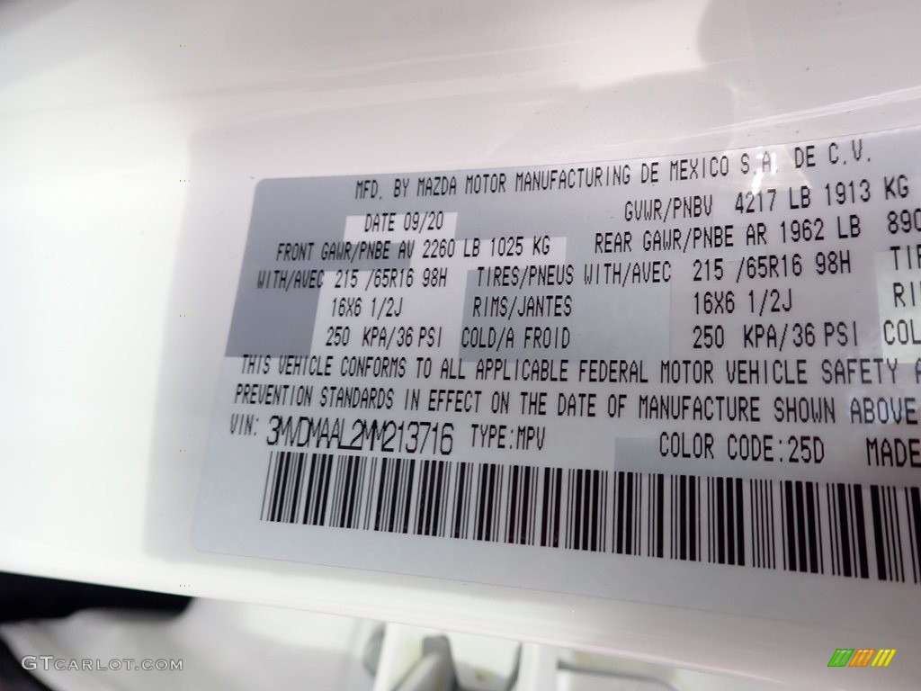 2021 Mazda CX-30 FWD Color Code Photos